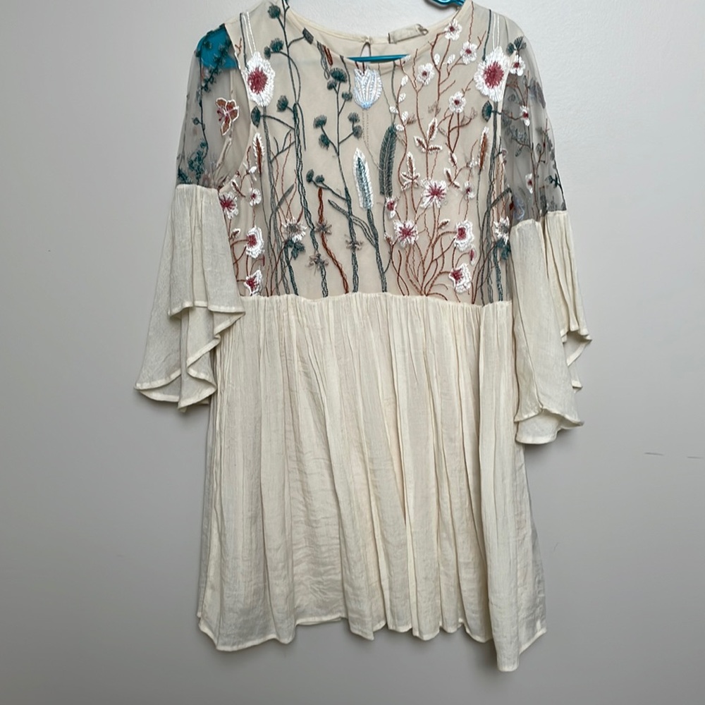 Altered State Dress Umgee Sheer Cream Dress Size S - Picture 4 of 8